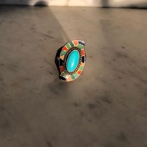 Multi-Colored Turquoise Ring